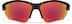 Half Rim Wrap-Around Sunglasses T02162142 in Black with Flame Red Mirror