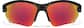 Front view of Half Rim Wrap-Around Sunglasses T02162142 in Black with Flame Red Mirror thumbnail