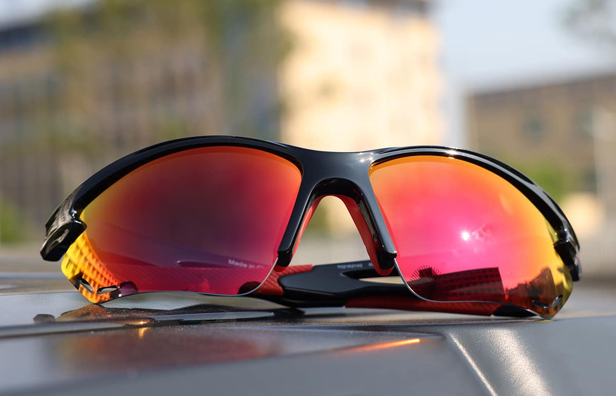 Image of Half Rim Wrap-Around Sunglasses