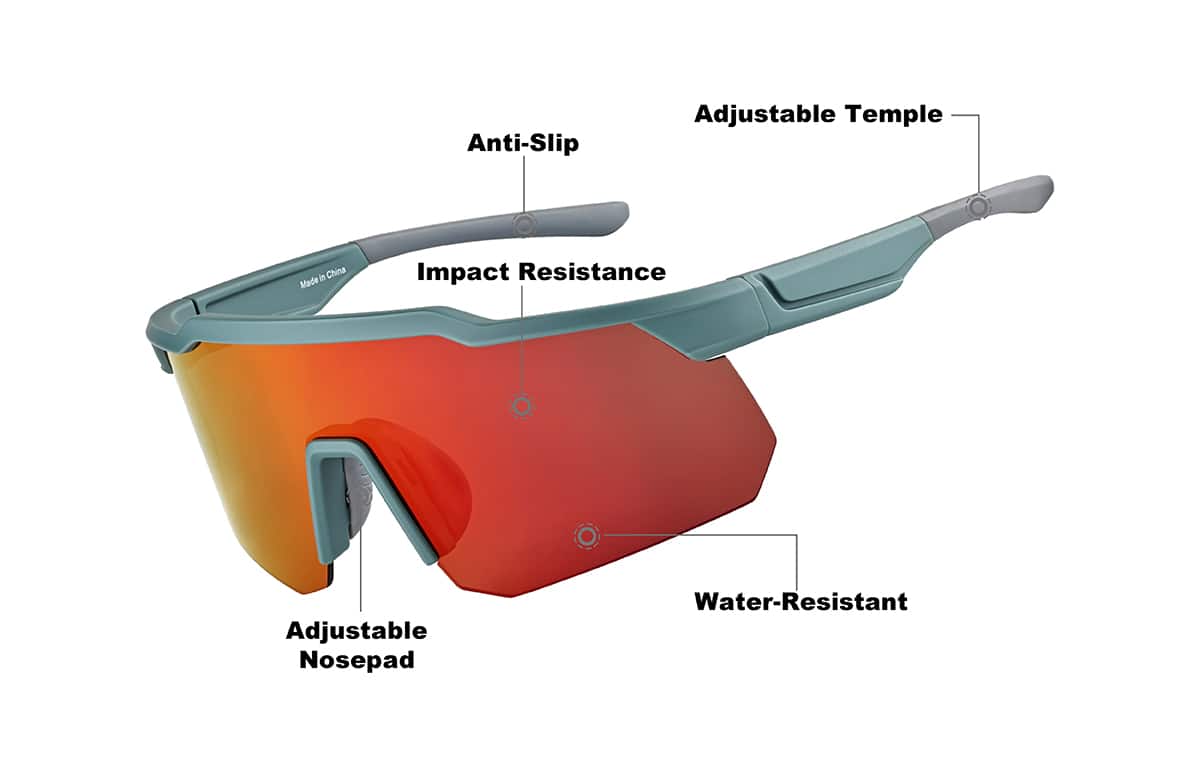 Image of Wrap-Around Shield Sunglasses
