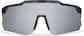 Front view of Wrap-Around Shield Sunglasses T02172112 in Black with Silver Mirror thumbnail