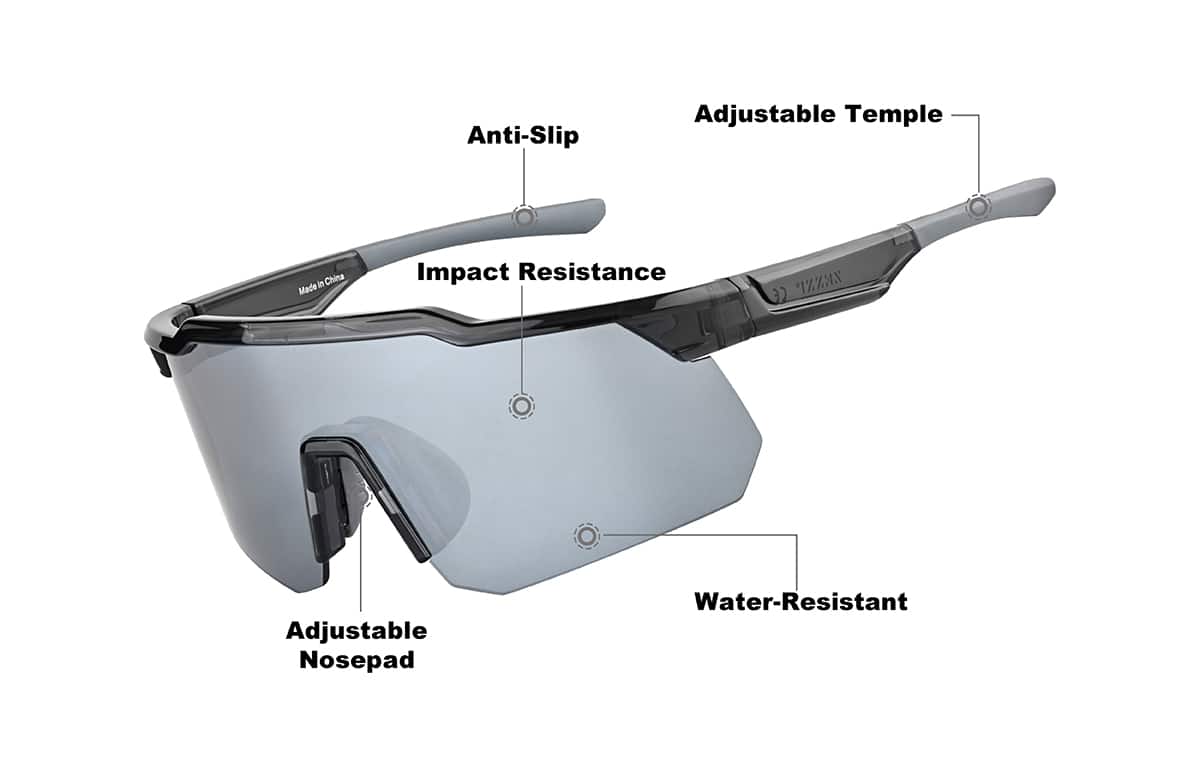 Image of Wrap-Around Shield Sunglasses