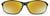 Front view of Wrap-Around Oval Sunglasses T02181214 in Gray with Gold Mirror thumbnail