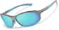 Angle view of Oval Sunglasses T02181616 in Gray with Sky Blue  Mirror thumbnail