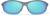 Front view of Wrap-Around Oval Sunglasses T02181616 in Gray with Sky Blue  Mirror thumbnail