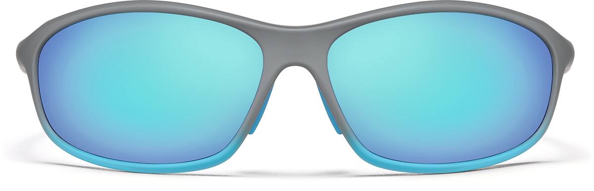 thumbnail image 2 of Delta Plus RSG100 Safety Glasses - Gloss Black Frame, Sky Blue Mirror Lens 2 of 4