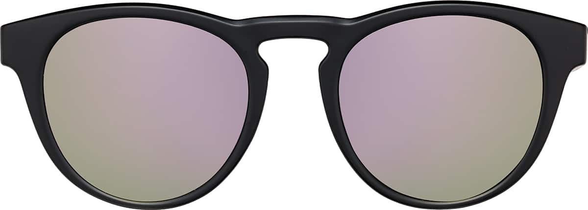 Front view of Round Sunglasses T02192119 in Black