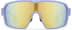 Wrapped Shield Sunglasses T02221614 in Purple with Gold Mirror