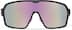 Wrapped Shield Sunglasses T02221919 in Black with Pink Mirror