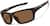 Angle view of Wrap-Around Square Sunglasses T02261515 in Brown with Brown Lens thumbnail