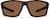 Front view of Wrap-Around Square Sunglasses T02261515 in Brown with Brown Lens thumbnail