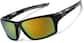 Angle view of Square Sunglasses T02262124 in Black with Gold Mirror thumbnail