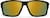 Front view of Wrap-Around Square Sunglasses T02262124 in Black with Gold Mirror thumbnail