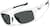 Angle view of Square Sunglasses T02263012 in White with Gray Lens thumbnail