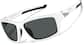 Angle view of Square Sunglasses T02263012 in White with Gray Lens thumbnail
