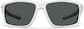 Front view of Square Sunglasses T02263012 in White with Gray Lens thumbnail