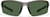 Front view of Half Rim Wrap-Around Sunglasses T02281224 in Gray with Green Lens thumbnail