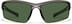 Half Rim Wrap-Around Sunglasses T02281224 in Gray with Green Lens