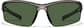 Front view of Half Rim Wrap-Around Sunglasses T02281224 in Gray with Green Lens thumbnail