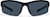 Front view of Half Rim Wrap-Around Sunglasses T02282112 in Black with Gray Lens thumbnail
