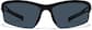 Front view of Half Rim Wrap-Around Sunglasses T02282112 in Black with Gray Lens thumbnail
