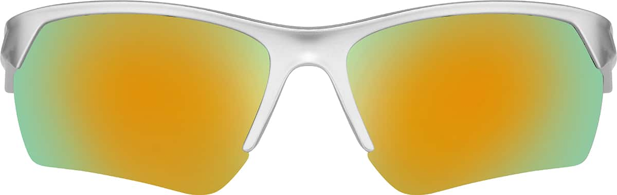 Front view of Rectangle Sunglasses T02291142 in Silver