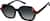 Angle view of Geometric Sunglasses T02302112 in Black thumbnail