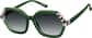 Angle view of Geometric Sunglasses T02302412 in Green thumbnail