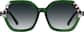Front view of Geometric Sunglasses T02302412 in Green thumbnail