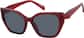 Angle view of Cat-Eye Sunglasses T02321812 in Red thumbnail