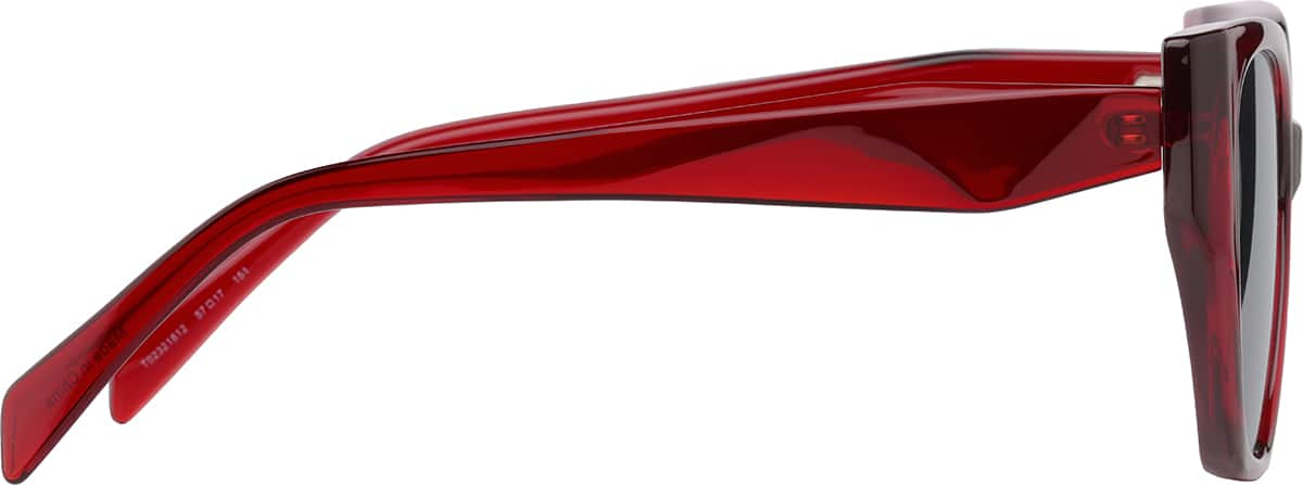 Side view of Cat-Eye Sunglasses T02321812 in Red