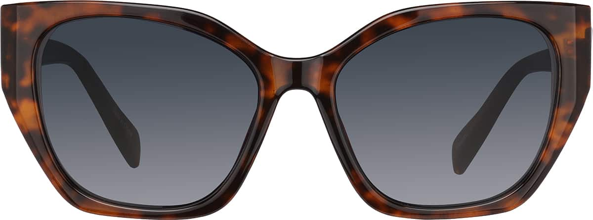 Front view of Cat-Eye Sunglasses T02322512 in Tortoiseshell