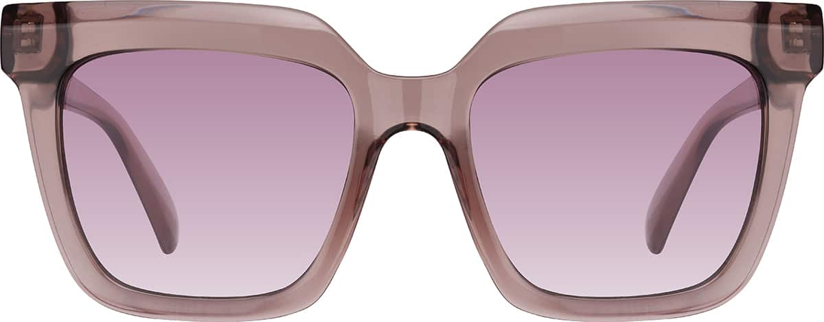 Front view of Square Sunglasses T02341918 in Pink