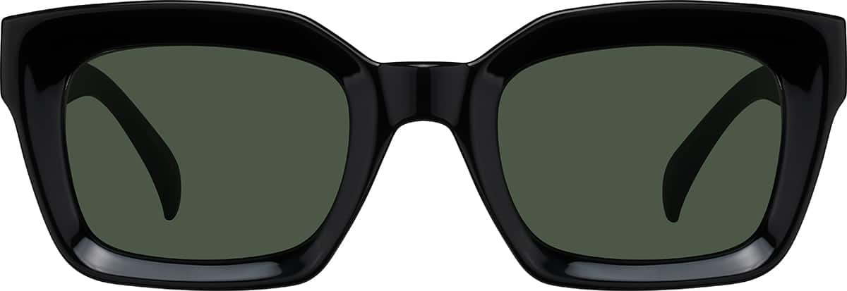 Front view of Square Sunglasses T02352124 in Black