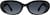 Front view of Oval Sunglasses T02362112 in Black thumbnail