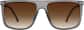 Front view of Square Sunglasses T02371215 in Gray thumbnail