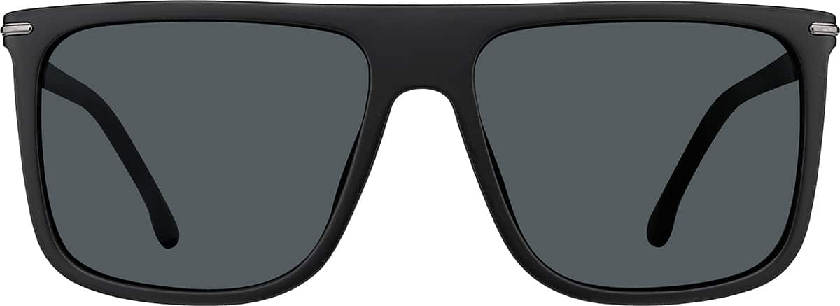 Front view of Square Sunglasses T02372112 in Black