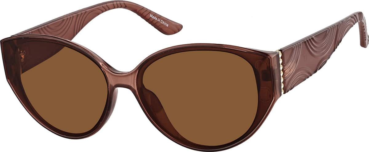 Angle view of Cat-Eye Sunglasses T02381515 in Brown