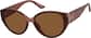 Angle view of Cat-Eye Sunglasses T02381515 in Brown thumbnail