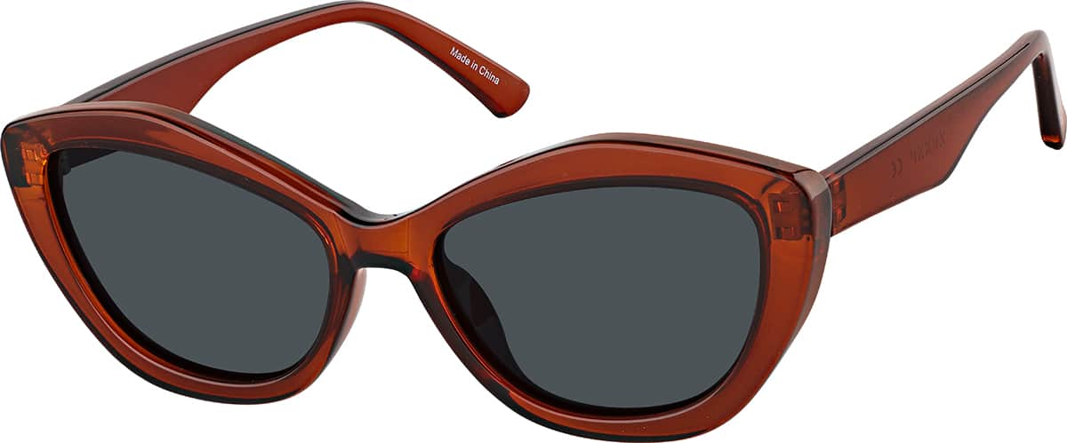 Angle view of Cat-Eye Sunglasses T02391812 in Red