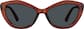 Front view of Cat-Eye Sunglasses T02391812 in Red thumbnail