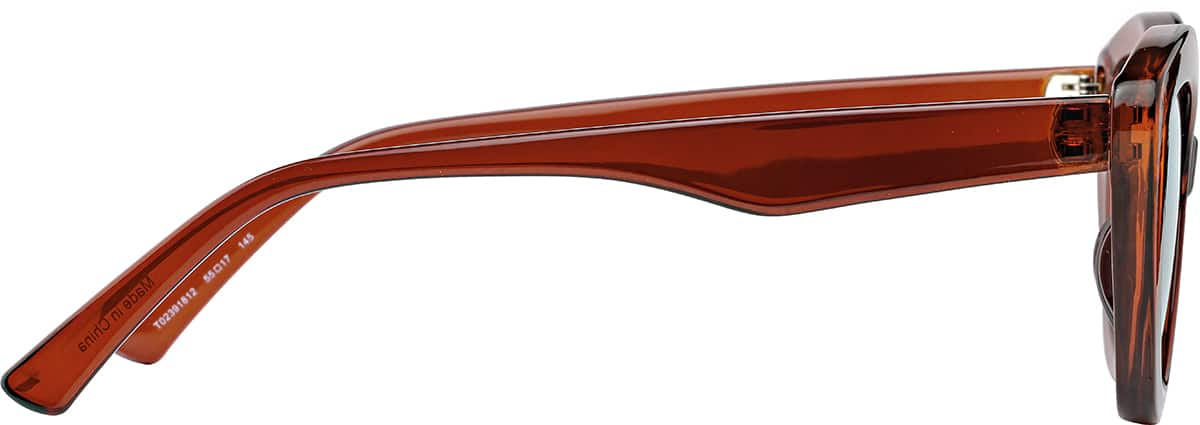 Side view of Cat-Eye Sunglasses T02391812 in Red