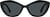 Front view of Cat-Eye Sunglasses T02392112 in Black thumbnail