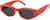 Angle view of Geometric Sunglasses T02401812 in Red thumbnail