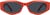 Front view of Geometric Sunglasses T02401812 in Red thumbnail