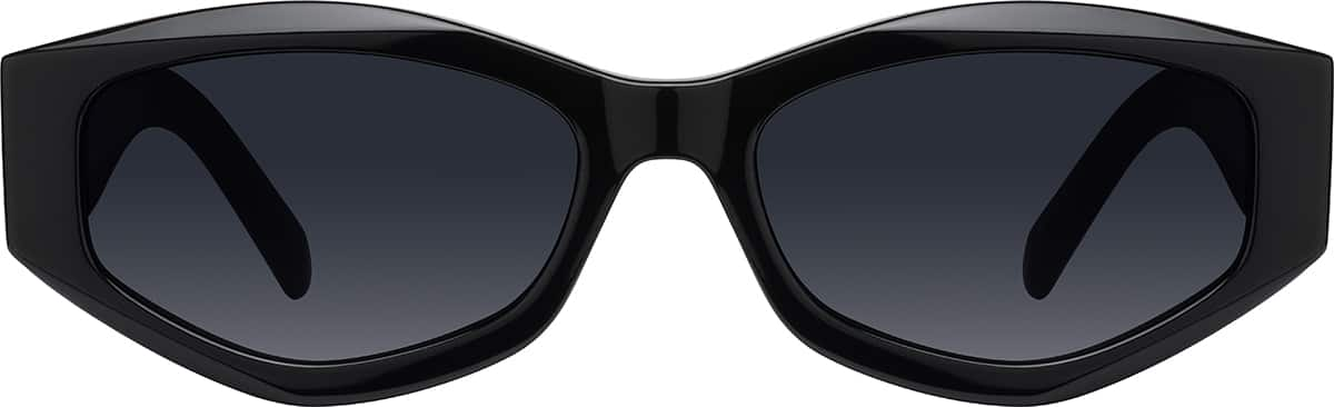 Front view of Geometric Sunglasses T02402112 in Black