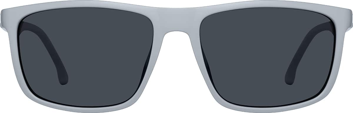 Front view of Rectangle Sunglasses T02411212 in Gray