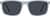 Front view of Rectangle Sunglasses T02411212 in Gray thumbnail
