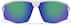 Wrap-Around Half Rim Sunglasses T02461124 in Silver with Green Mirror