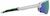 Side view of Wrap-Around Half Rim Sunglasses T02461124 in Silver with Green Mirror thumbnail